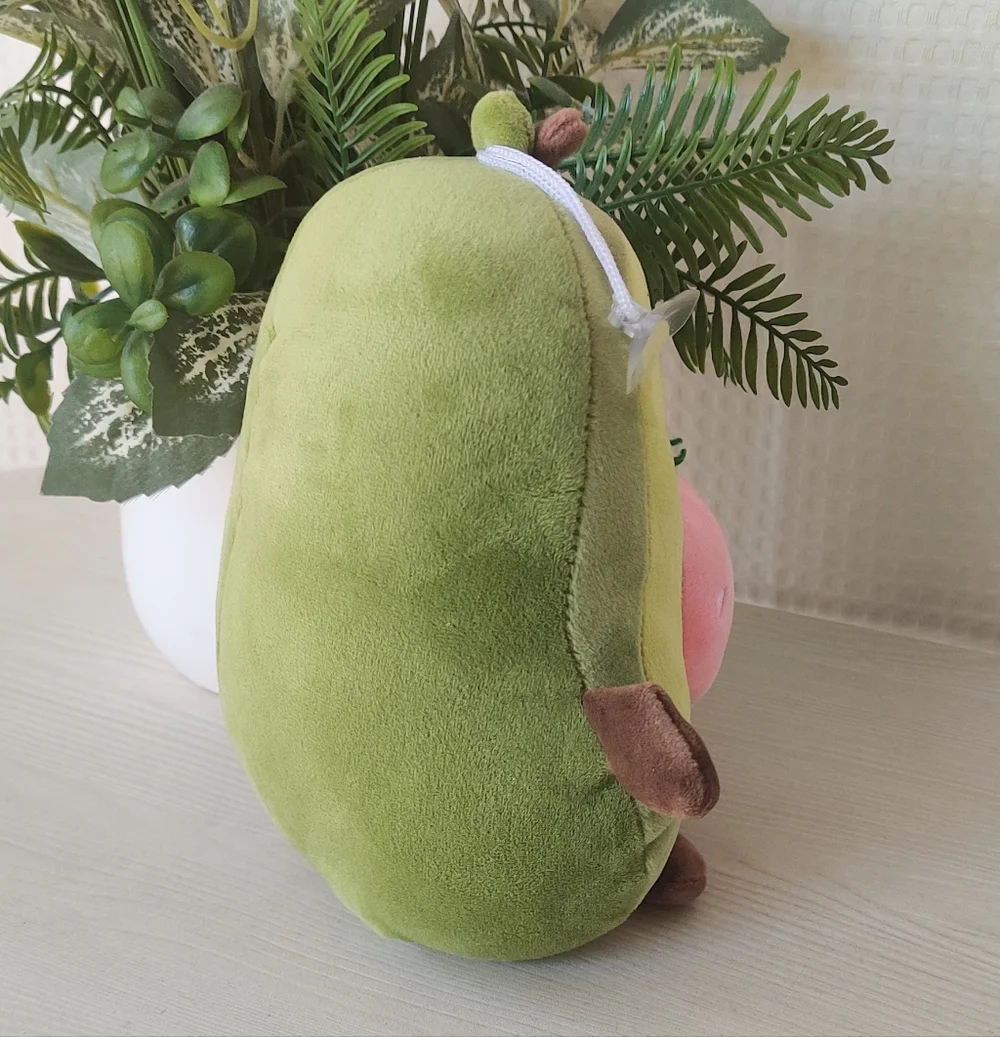 Avocado Plush w/Hanging Rope and Strawberry Belly